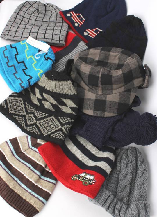 BOYS 12 PACK WINTER HAT PACK DEAL  SIZES S M L  STYLES : ASSORTED